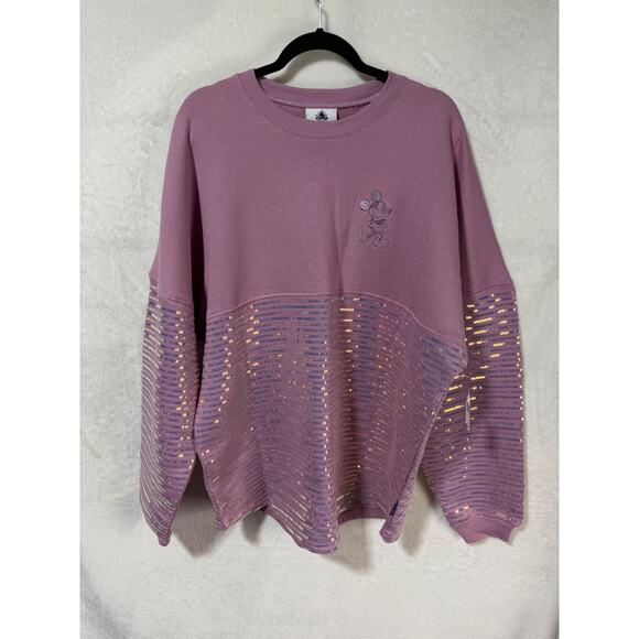 Disneyland Resort Mickey Mouse Pink Sequined Spirit Jersey Size XL *NWT - Picture 1 of 10